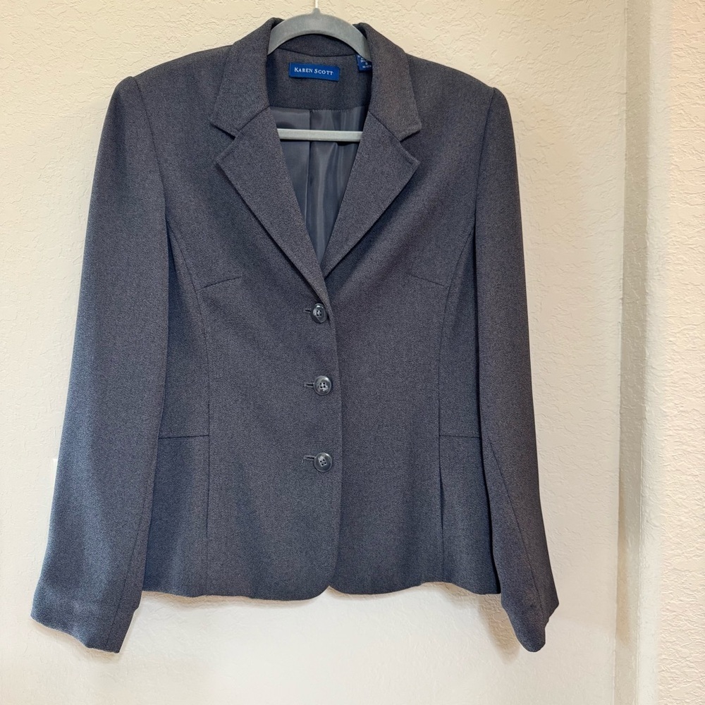 Karen Scott Charcoal Women's Blazer Size 8